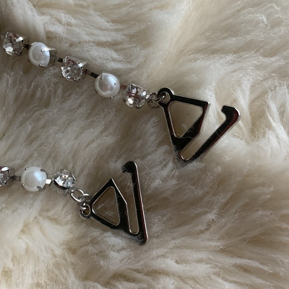 Bra straps replacement pearl and crystal diamond jewel silver chain Bra straps - Picture 6 of 13
